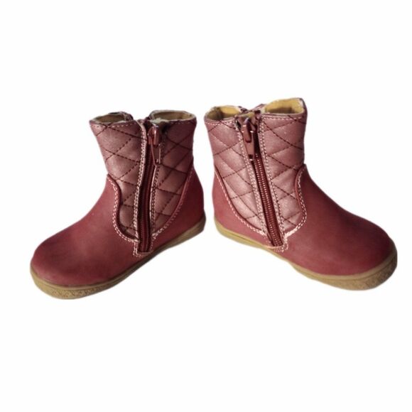 Rachel Shoes Maroon Quilted Boots sz 6 Little Girls Toddler - Picture 4 of 9